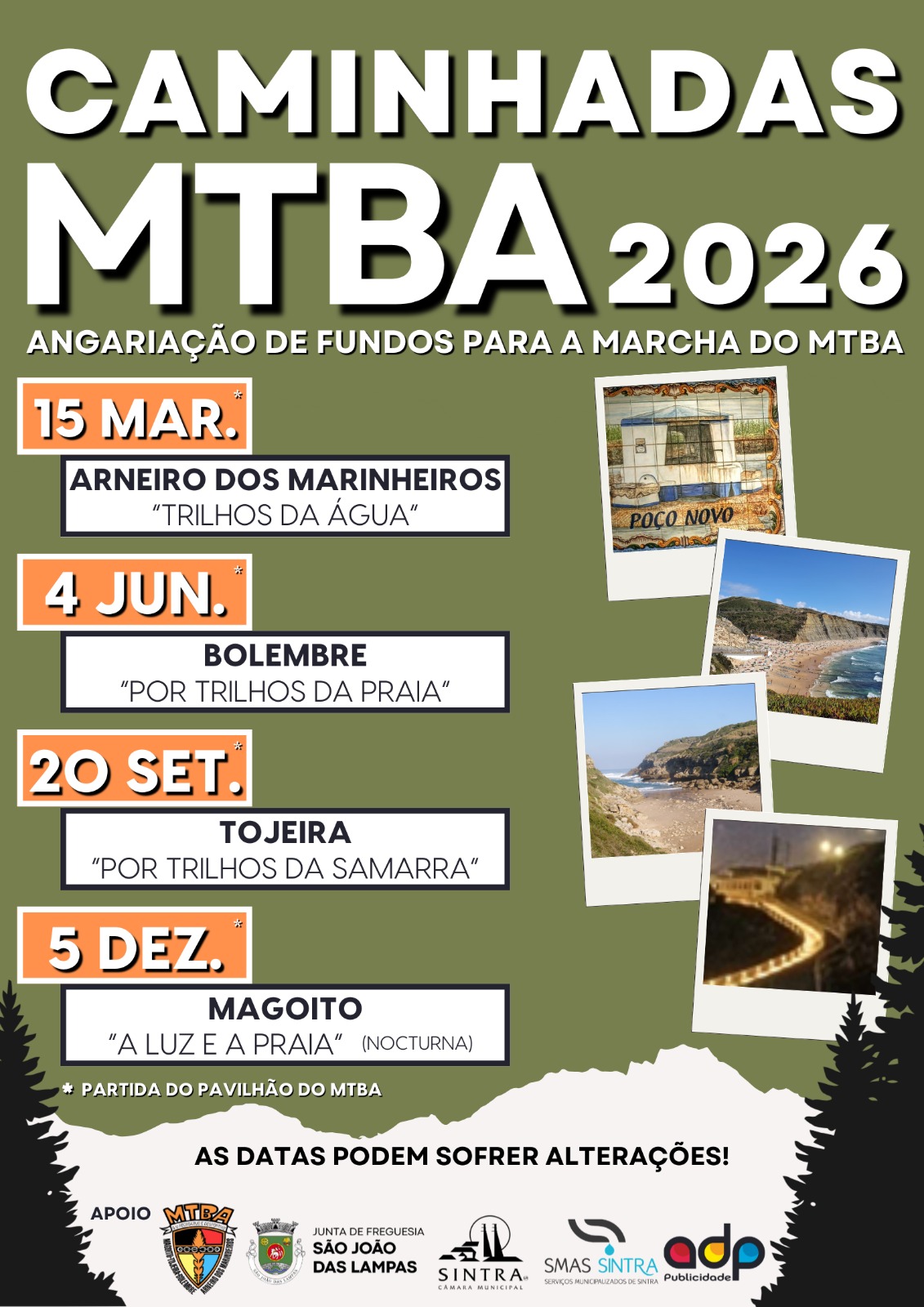 Cartaz das Caminhadas MTBA 2026